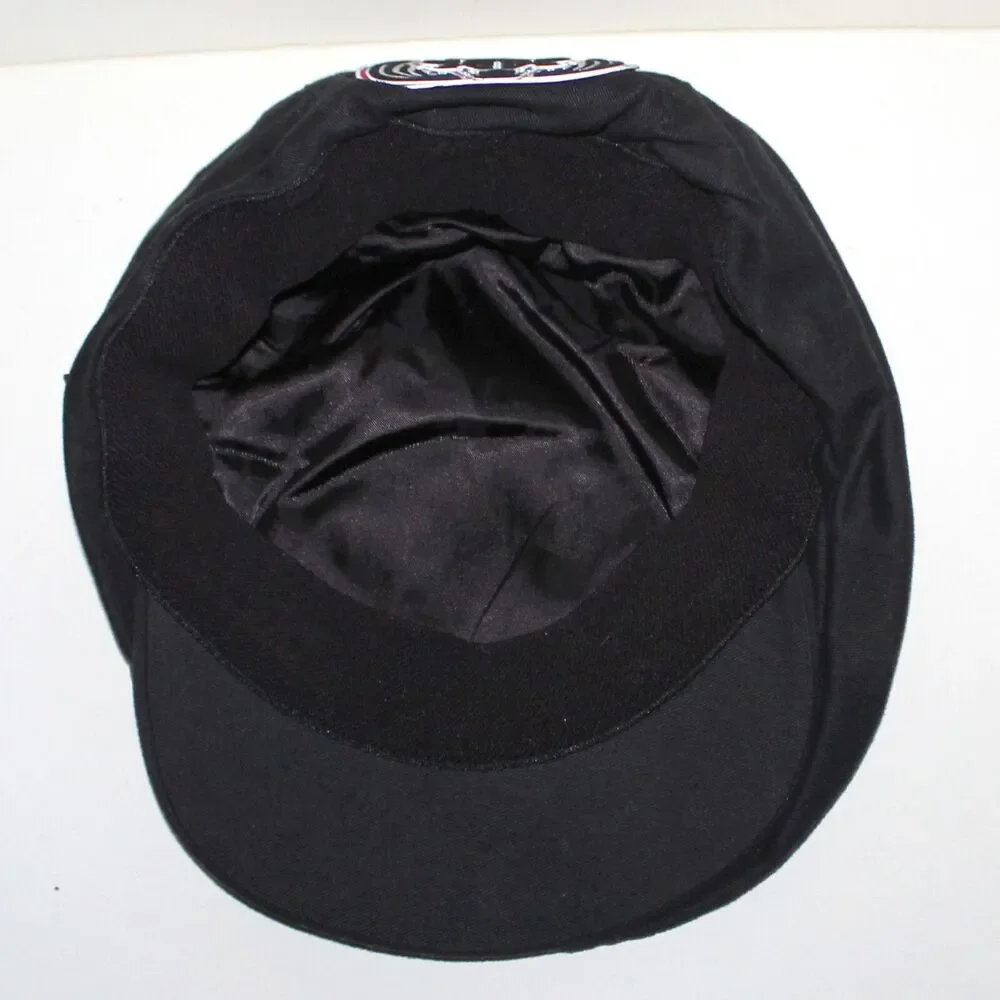 rare Vintage Chicago Bulls Adidas Flat Cap hat NBA black cotton canvas logo